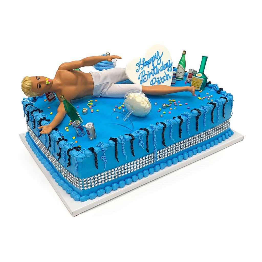 Blue All Over Vegas Birthday Cake