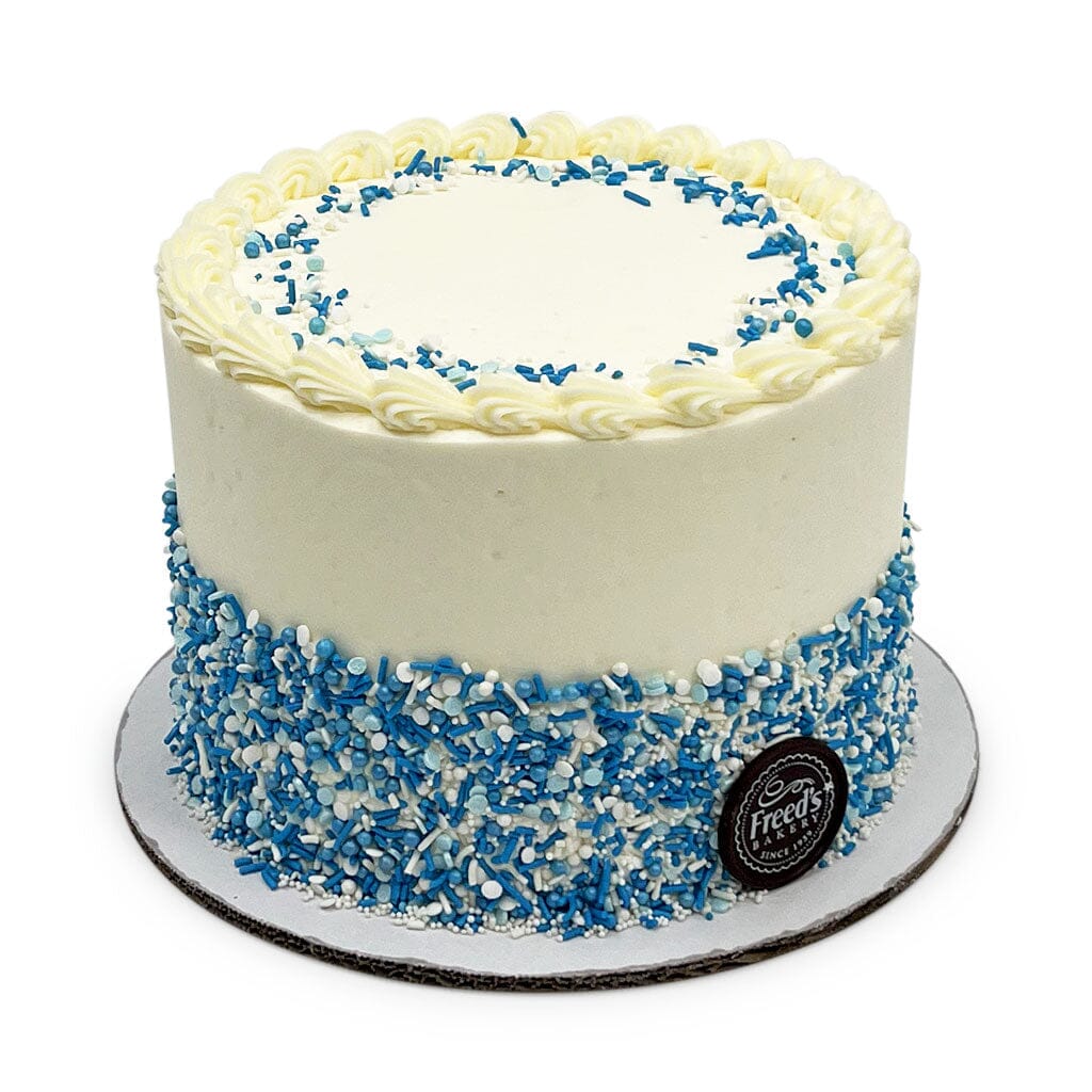 Blue Confetti Birthday Cake - Image 2