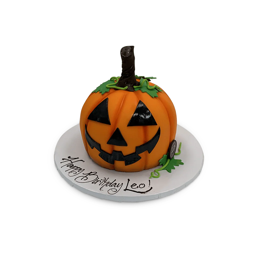 Carved Pumpkin Halloween Cake