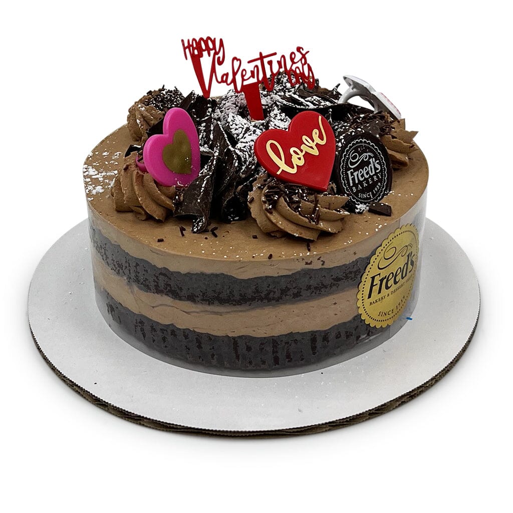 Cozy-Size Valentine's Parisian Chocolate Cake