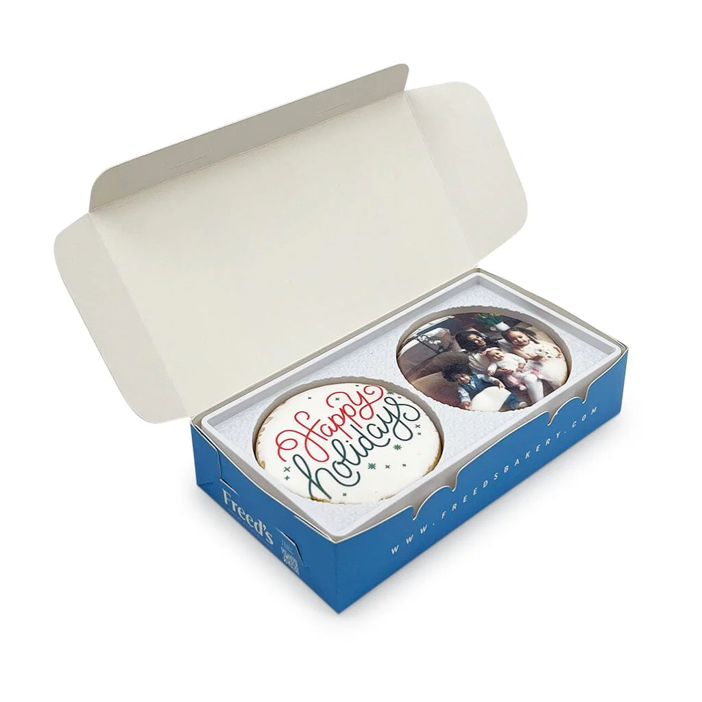 Happy Holidays Custom Cookie Gift Box - Image 6