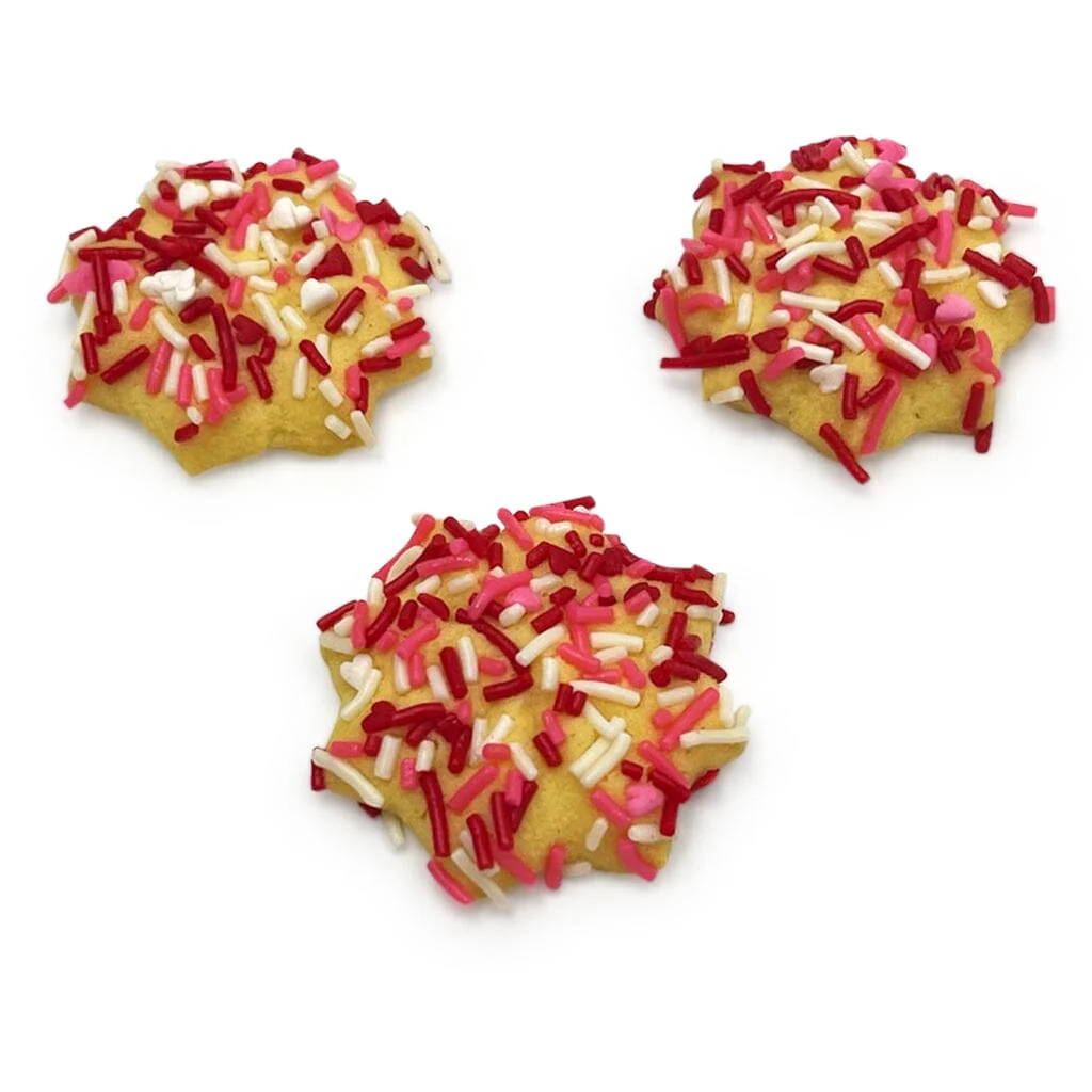 Heart's Delight Sprinkle Butter Cookies