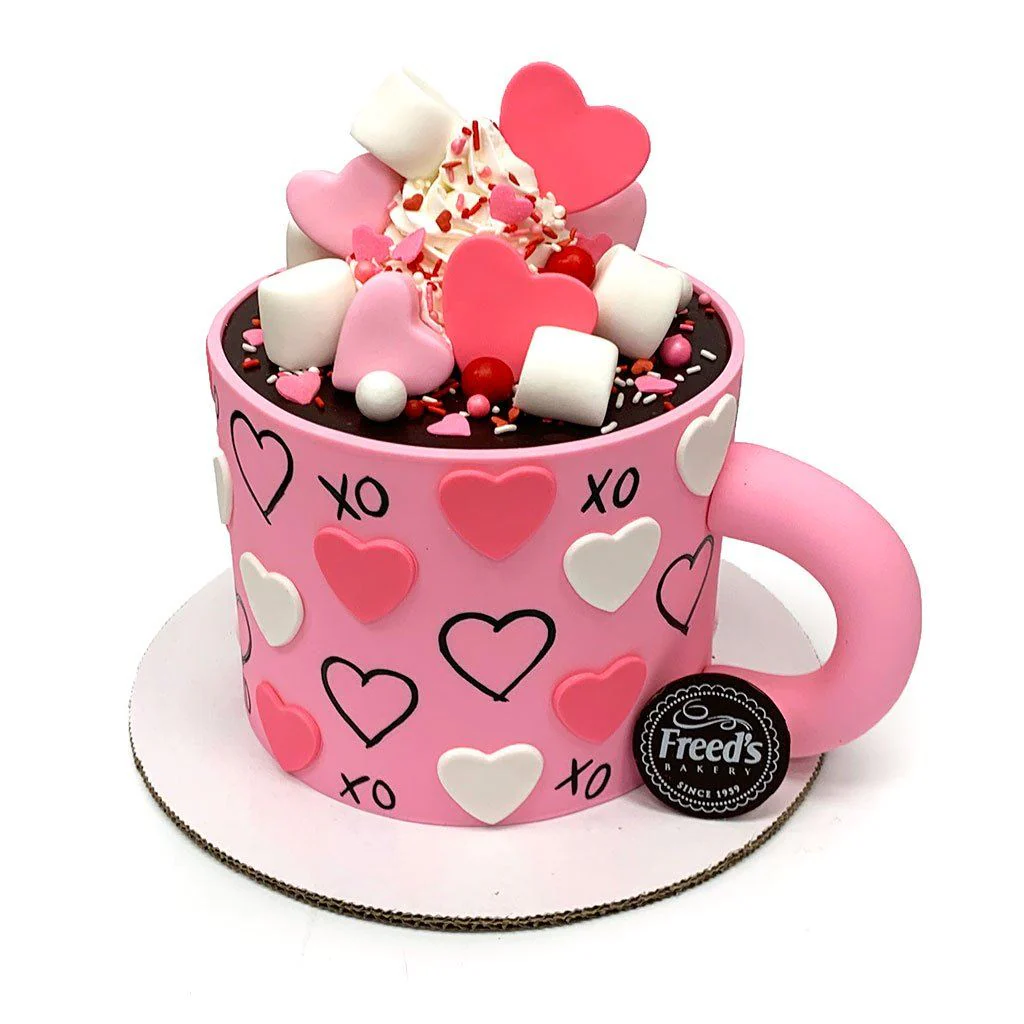 Hug in a Mug Valentine's Day Cake