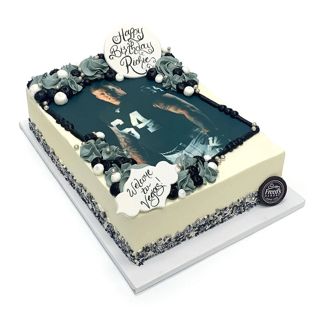 Monochrome Vegas Birthday Cake