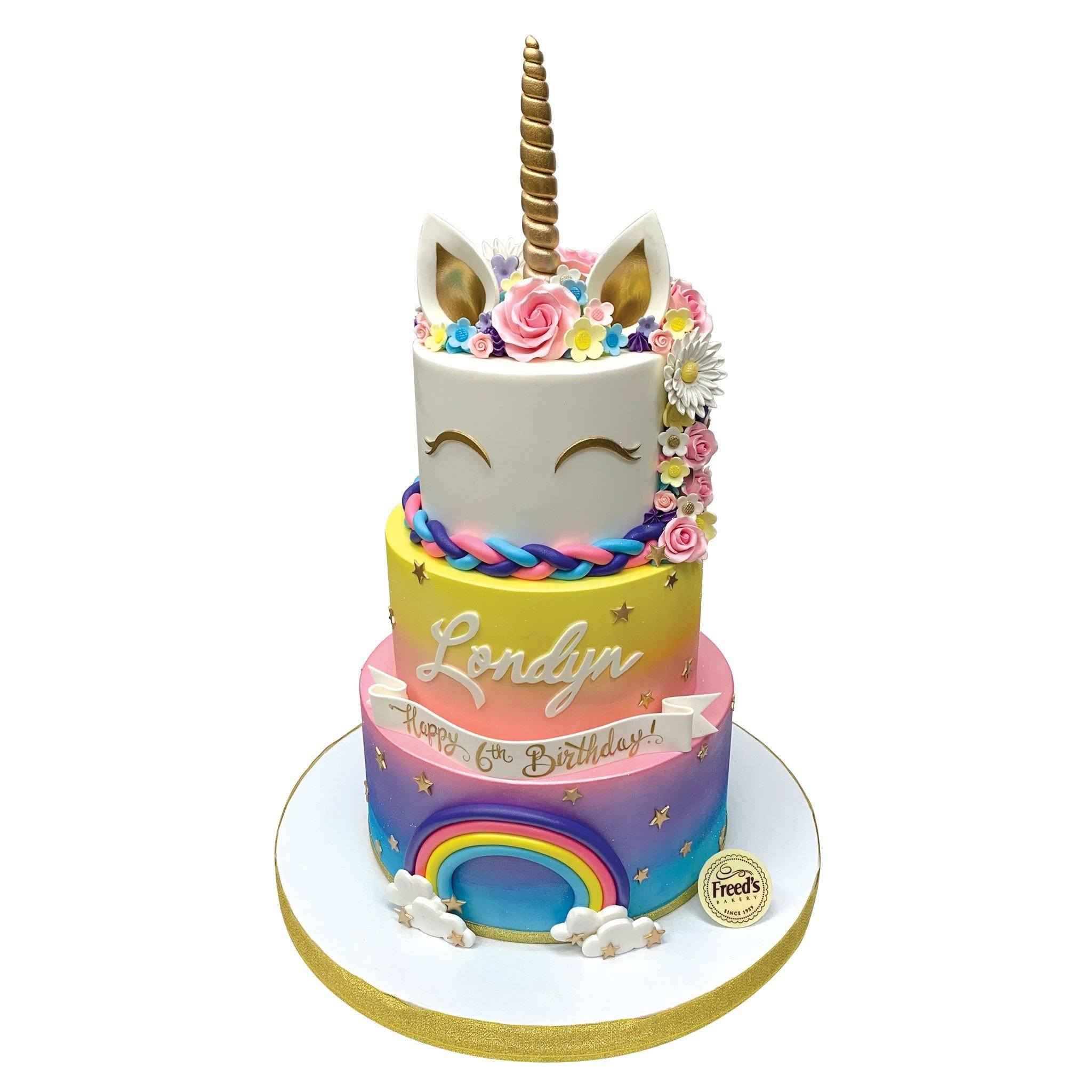 Over the Rainbow Unicorn Birthday Cake