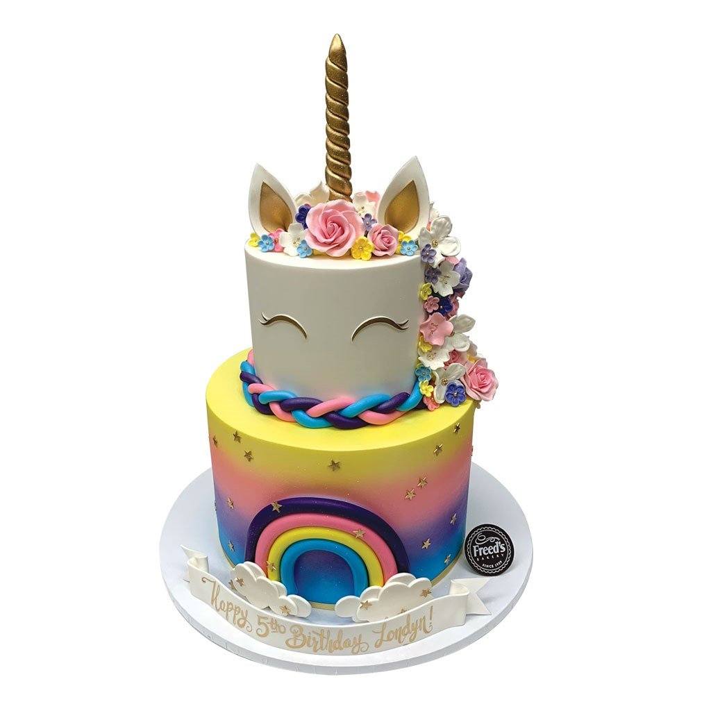 Over the Rainbow Unicorn Birthday Cake - Image 2