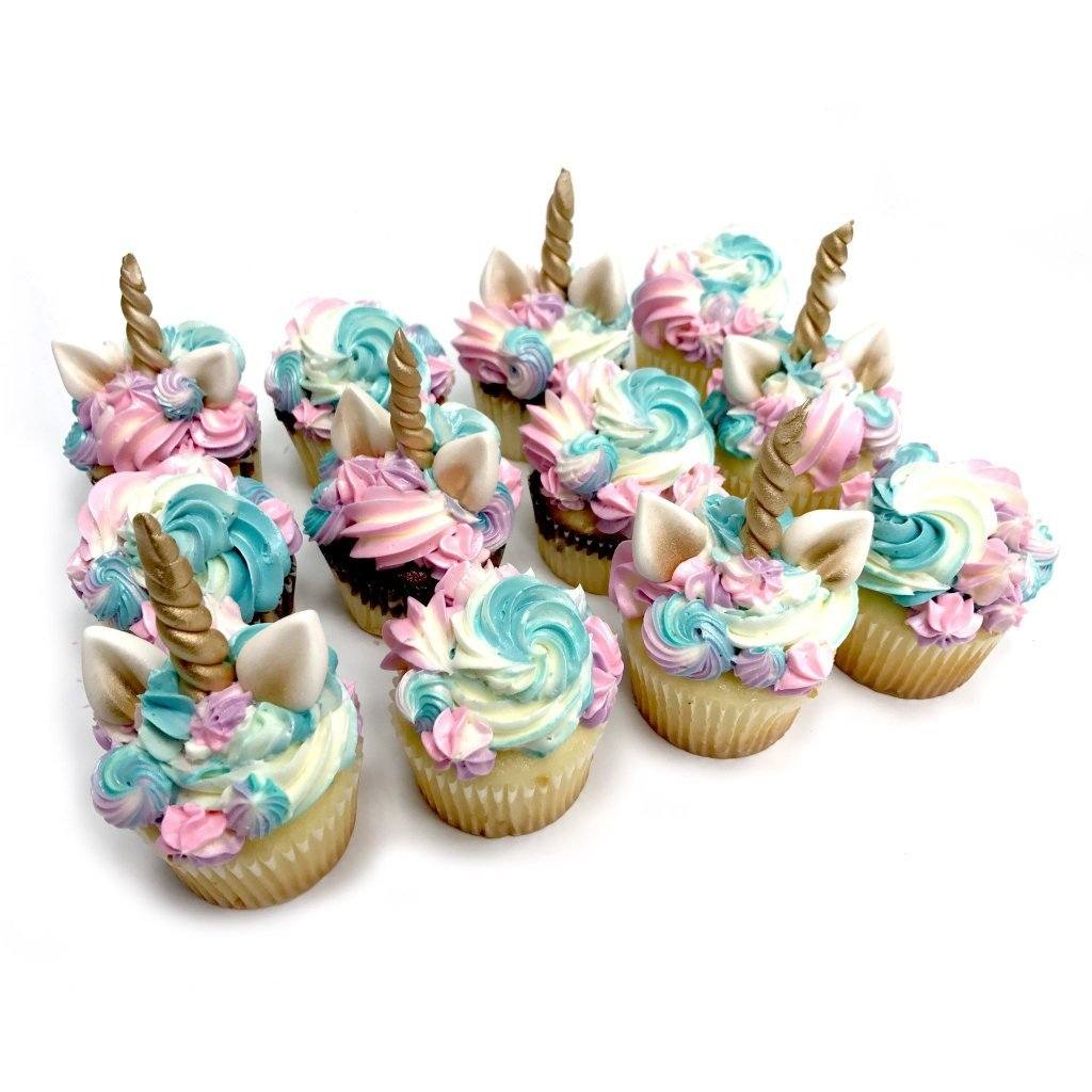 Pastel Unicorn Birthday Cupcake