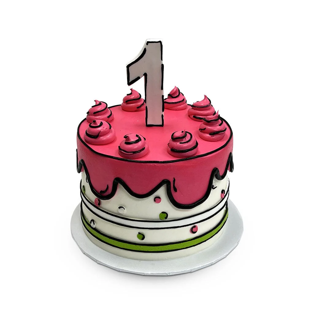 Pink Comic Icing Cake