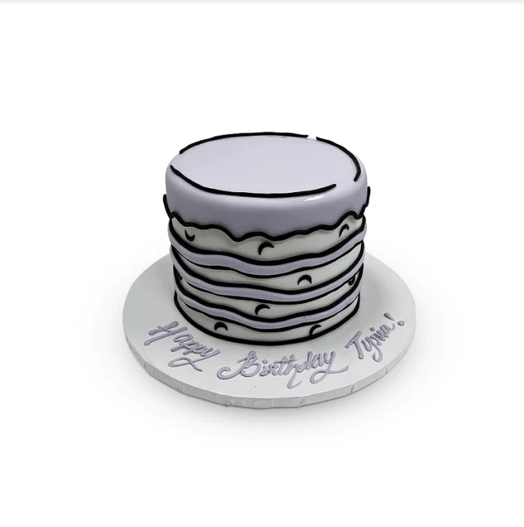 Purple Comic Icing Cake