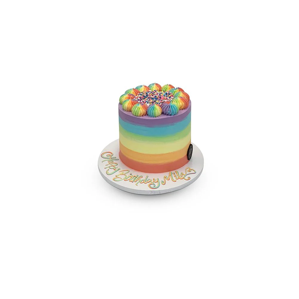 Rainbow Stripes Cake