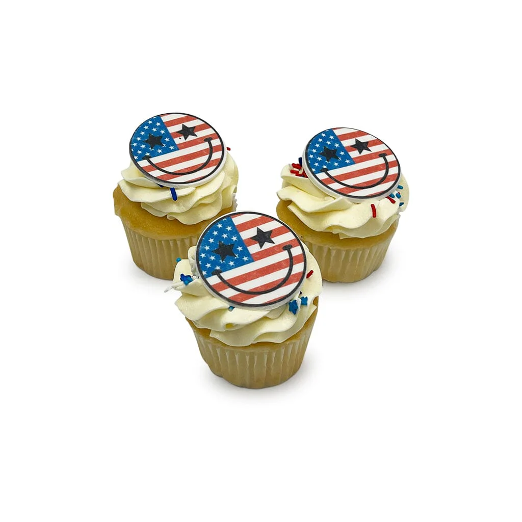 Star, Stripes, and Smiles Cupcakes